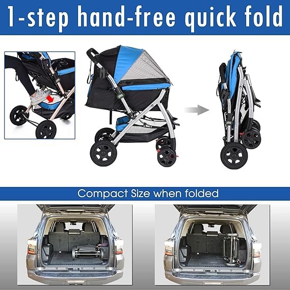 Heavy Duty Dog/Cat/Pet Stroller Travel Carriage