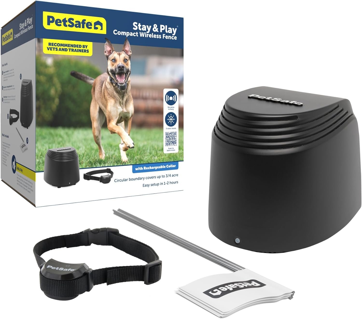 PetSafe Stay & Play Compact Wireless Pet Fence for Dogs